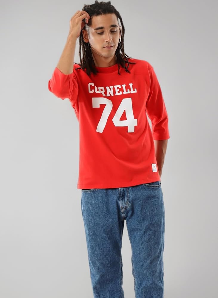 新品限定！チャンピオン90周年記念フットボール半袖TシャツX L/トリコロール Champion チャンピオン トリコロールタグ USAコットン カレッジ